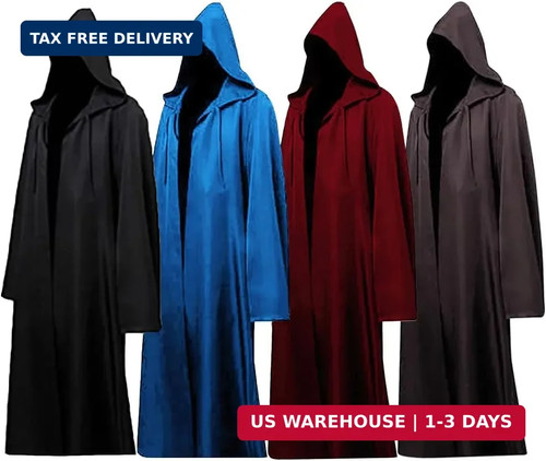 Tunic hooded robe adult - hooded, wizard
